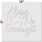 Always Kiss Me Goodnight Embossing 12 x 12 Stencil | FS048 by Designer Stencils | Word & Phrase Stencils | Reusable Stencils for Painting on Wood, Wall, Tile, Canvas, Paper, Fabric, Furniture, Floor | Reusable Stencil for Home Makeover